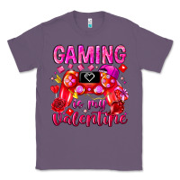 Lavender Gaming is My Valentine Classic Tee - CowhideDigitalArt
