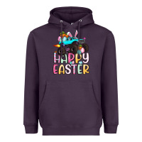Plum monster truck happy easter Heavyweight Hoodie - Artiststas