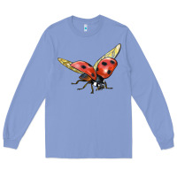 Colony Blue Ladybug Flying Long Sleeve Tee - LillyAllenDesigns