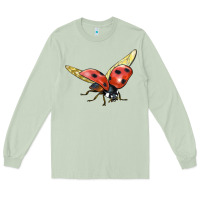 Matcha Ladybug Flying Long Sleeve Tee - LillyAllenDesigns