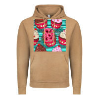 Vintage Camel valentines day flower cupcakes and serape seamless pattern Vintage Hoodie - BundleAndBundleShop