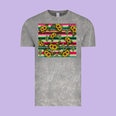 Sunflower Cactus Vintage Tee Designed By Jahusdesignshop
