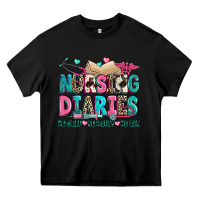 Black nursing diaries no sleep no money no life Heavy Core Tee - Zillion Design Studio