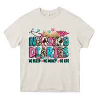 Nursing Diaries No Sleep No Money No Life Heavy Core Tee | Teevron