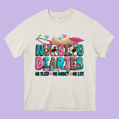Nursing Diaries No Sleep No Money No Life Heavy Core Tee Designed By Zillion Design Studio