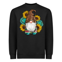 Black western gnomes sunflowers gemstones leopard serape cowhide glitter Heavyweight Sweatshirt - Artiststas