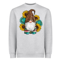 Heather Grey western gnomes sunflowers gemstones leopard serape cowhide glitter Heavyweight Sweatshirt - Artiststas