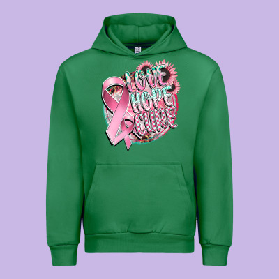 Love Hope Cure Urban Hoodie Designed By Cowgirlartshop