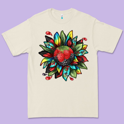 Berry Sunflower Premium Tee Designed By Texasbilliewilder
