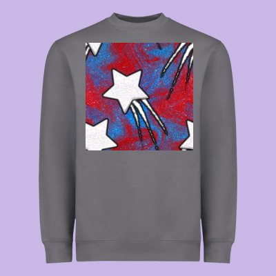 Glitter 4th Of July Seamless Pattern Heavyweight Sweatshirt Designed By Bundleandbundleshop