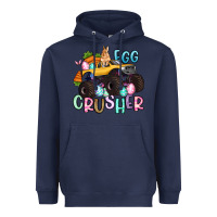 Navy egg crusher monster truck easter Heavyweight Hoodie - Artiststas