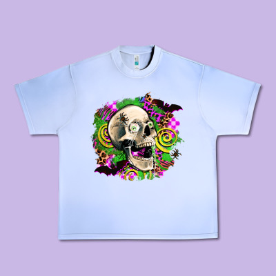 Halloween Skull Urban Heavy Tee Designed By Adodesignshop