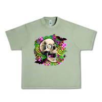 Oil Green halloween skull Urban Heavy Tee - AdoDesignShop