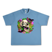 Pebble Blue halloween skull Urban Heavy Tee - AdoDesignShop
