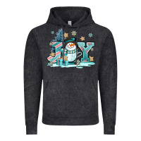 Vintage Black cute coffeecup snowmanand joy Vintage Hoodie - AdoDesignShop