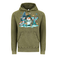 Vintage Olive cute coffeecup snowmanand joy Vintage Hoodie - AdoDesignShop