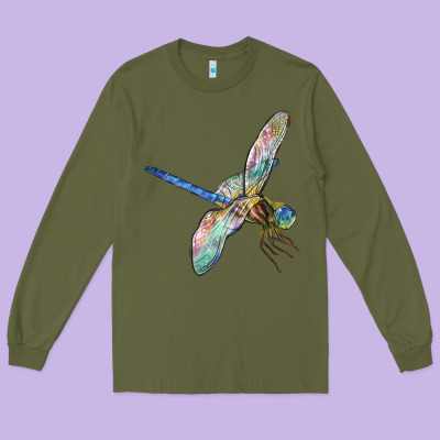 Dragon Fly Long Sleeve Tee Designed By Lillyallendesigns