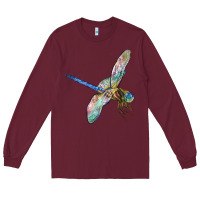 Burgundy Dragon Fly Long Sleeve Tee - LillyAllenDesigns