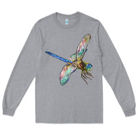 Heather Grey Dragon Fly Long Sleeve Tee - LillyAllenDesigns