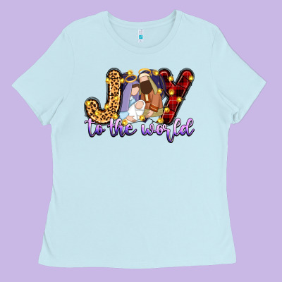 Joy To The World Ladies Tee Designed By Zillion Design Studio