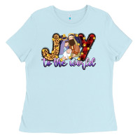 Baby Blue joy to the world Ladies Tee - Zillion Design Studio
