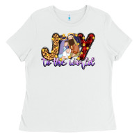 White joy to the world Ladies Tee - Zillion Design Studio