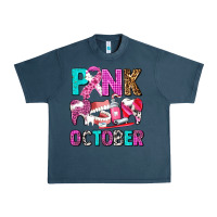 Midnight Navy pink october Urban Heavy Tee - AdoDesignShop