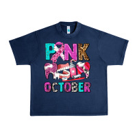 Navy pink october Urban Heavy Tee - AdoDesignShop
