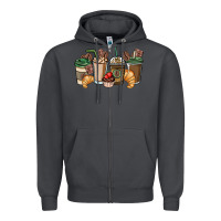 Smoke coffee coffee cups Zipper Hoodie - NancyCooperArtShop