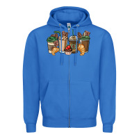True Royal coffee coffee cups Zipper Hoodie - NancyCooperArtShop