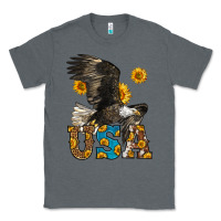 Charcoal Heather Western Usa Eagle Classic Tee - LillyAllenDesigns