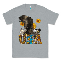 Heather Grey Western Usa Eagle Classic Tee - LillyAllenDesigns
