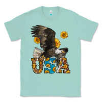 Seafoam Western Usa Eagle Classic Tee - LillyAllenDesigns