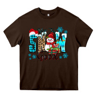 Chocolate Brown up to snow good Heavy Core Tee - Zillion Design Studio