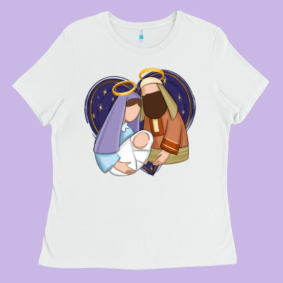 Holy Night Jesus Birth Ladies Tee Designed By Zillion Design Studio