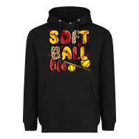 Black softball life Heavyweight Hoodie - Artiststas