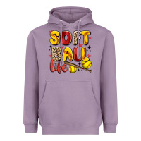 Lavender softball life Heavyweight Hoodie - Artiststas
