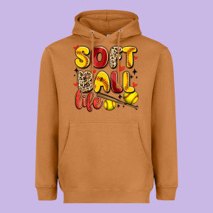 Softball Life Heavyweight Hoodie Designed By Artiststas