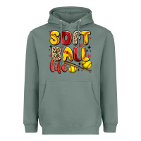 Sage softball life Heavyweight Hoodie - Artiststas