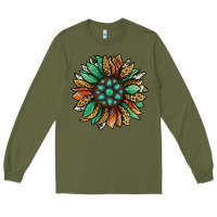 Army Green thanksgiving fall sunflower Long Sleeve Tee - Jasminsmagicworld