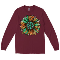 Burgundy thanksgiving fall sunflower Long Sleeve Tee - Jasminsmagicworld