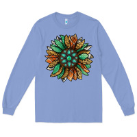 Colony Blue thanksgiving fall sunflower Long Sleeve Tee - Jasminsmagicworld
