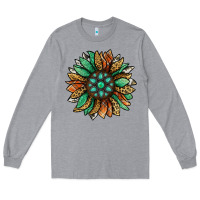 Heather Grey thanksgiving fall sunflower Long Sleeve Tee - Jasminsmagicworld