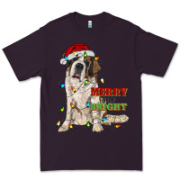 Plum merry and bright saint bernard Premium Tee - RanaPortraitStore