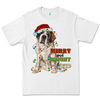 White merry and bright saint bernard Premium Tee - RanaPortraitStore