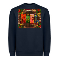 Navy noel mistletoe Christmas Heavyweight Sweatshirt - AdoDesignShop