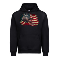 Black skull with american flag 4th of july Urban Hoodie - CowGirlArtShop
