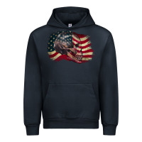 Navy skull with american flag 4th of july Urban Hoodie - CowGirlArtShop