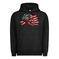 Pigment Black skull with american flag 4th of july Urban Hoodie - CowGirlArtShop