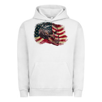 Pigment Lunar Rock skull with american flag 4th of july Urban Hoodie - CowGirlArtShop
